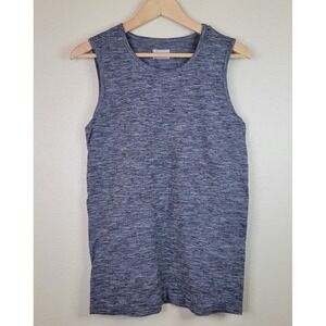 Athleta Renew Tank Top Activewear Women's XL Heather Gray Ribbed Sleeveless